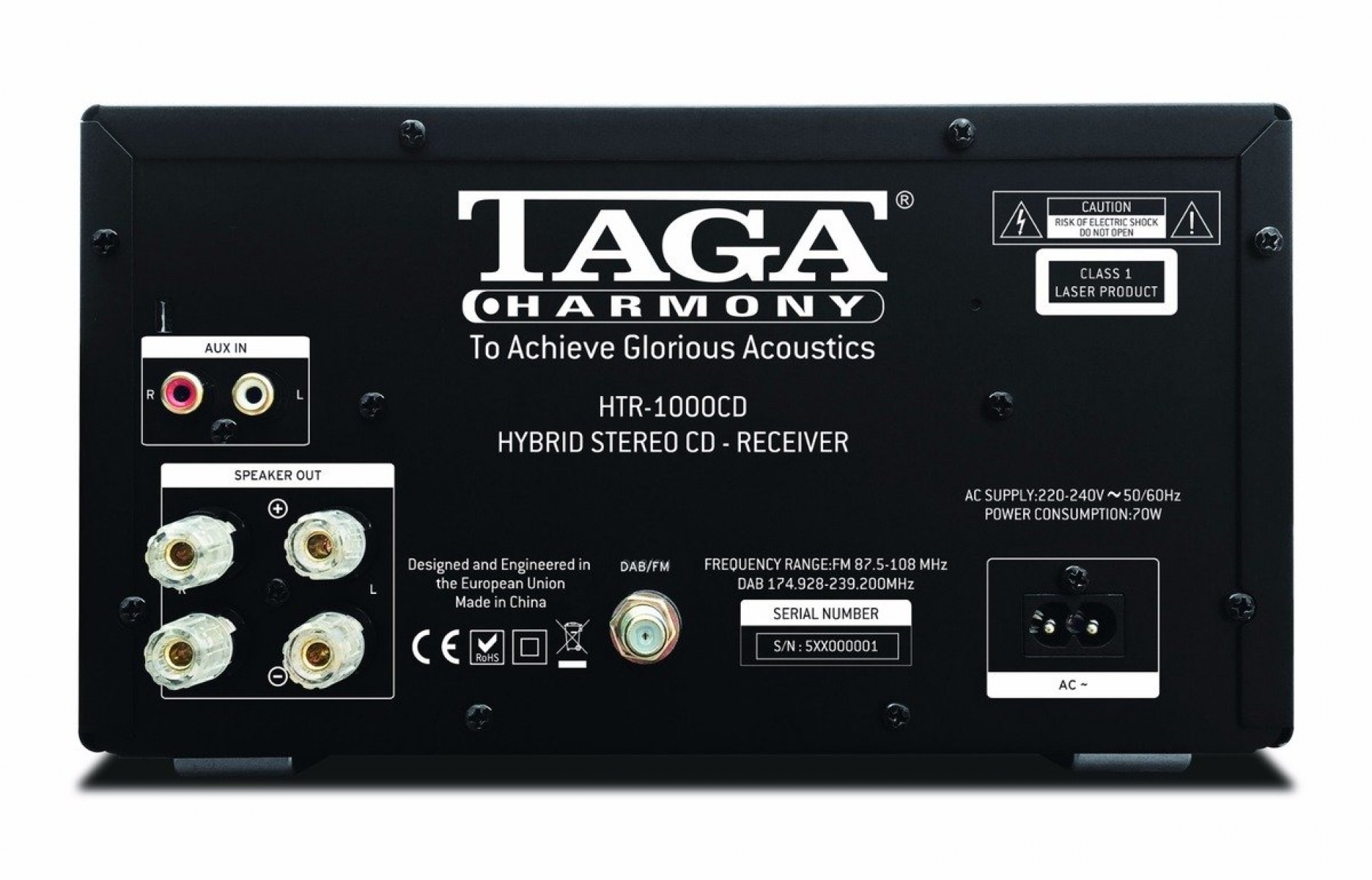 Taga Stereo System Röhrenverstärker DAB+ HTR1000CD