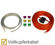 Musway Endstufen Anschlußkabel Vollkupfer Kabel Set 5m+1m MW6.5KIT